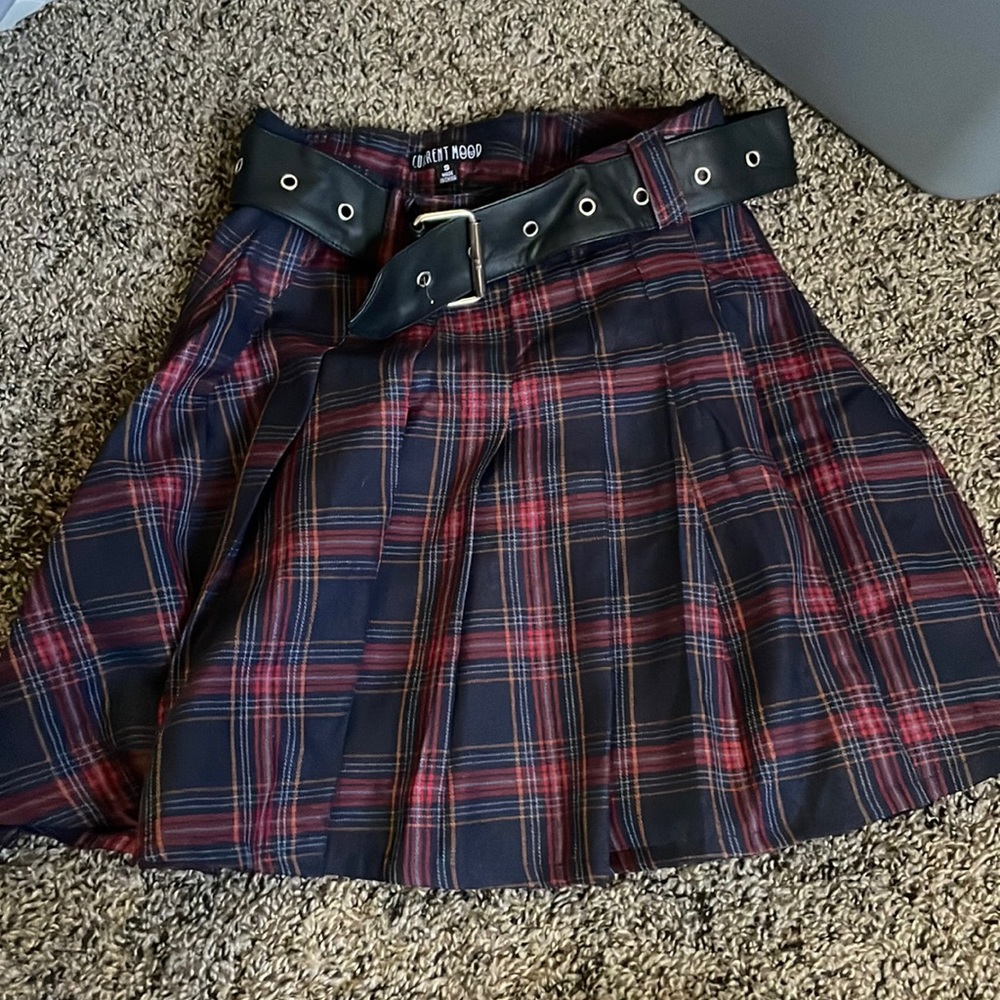 grunge plaid skirt